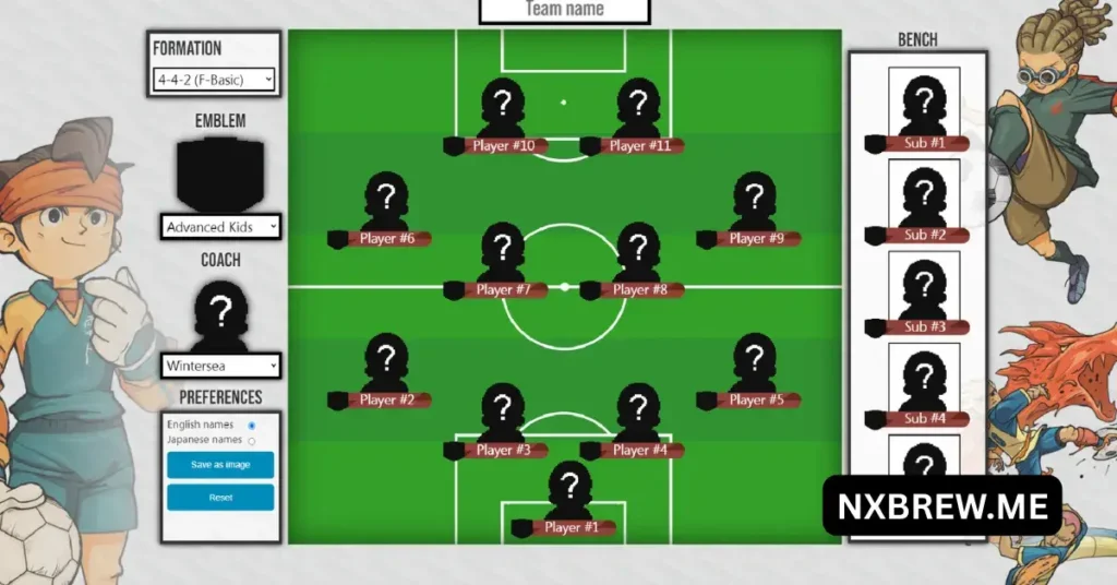 Inazuma Eleven Team Builder
